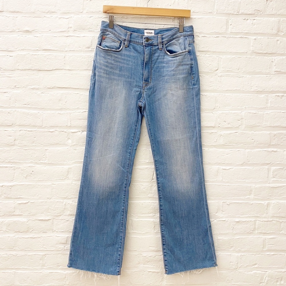 Hudson || Blair Boot Cut Jeans Raw Hem Blue 30‎